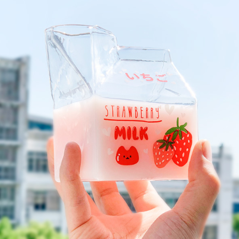 Strawberry Glass Water Cup With Straw AD11328 – Andester