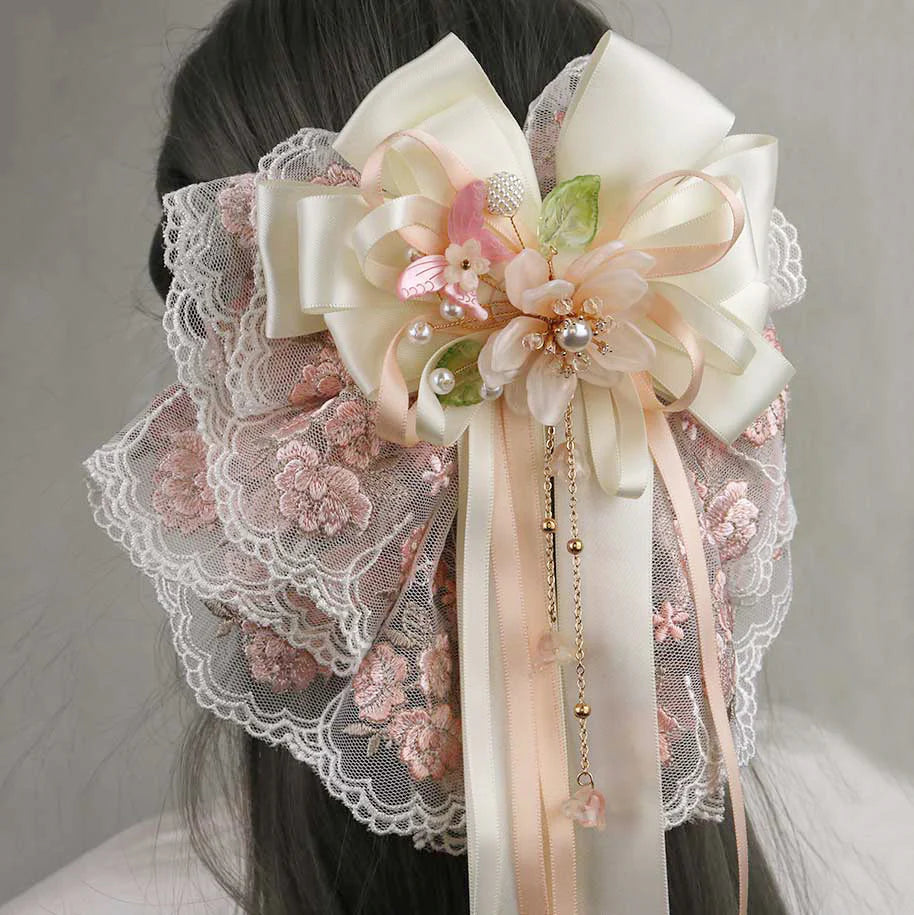 Flower Bow Hair Pin AD21163