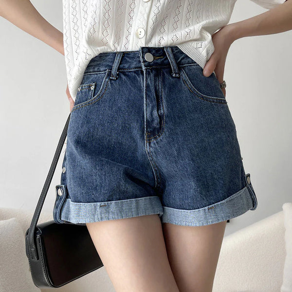 High Waist Denim Shorts AD21153