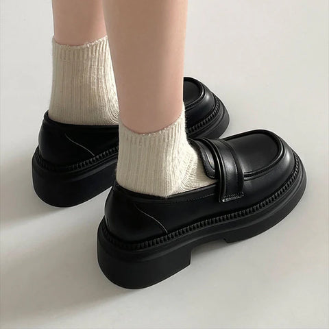 Retro Platform Student Shoes  AD21086