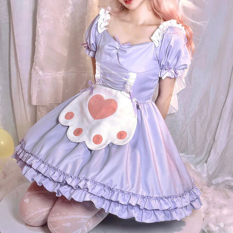 Cat Claws Maid Purple Dress  AD21075