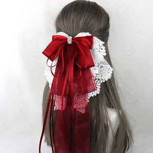 Lace Flower Bow Hair Pin AD21165