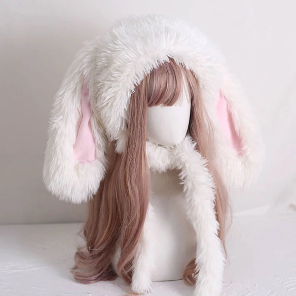 Plush Bunny Ear Warm Hat AD21079