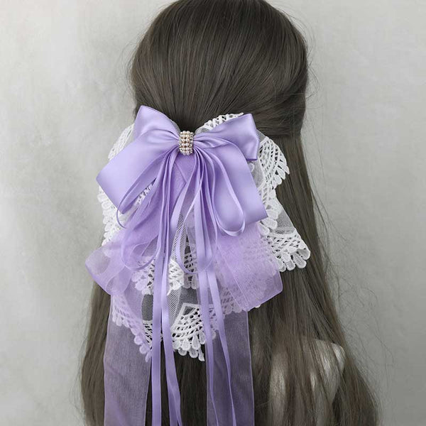 Lace Flower Bow Hair Pin AD21165