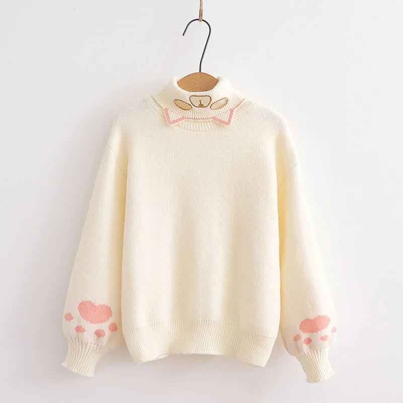 Kawaii Cat Paw Harajuku Knitted Sweater   AD21090