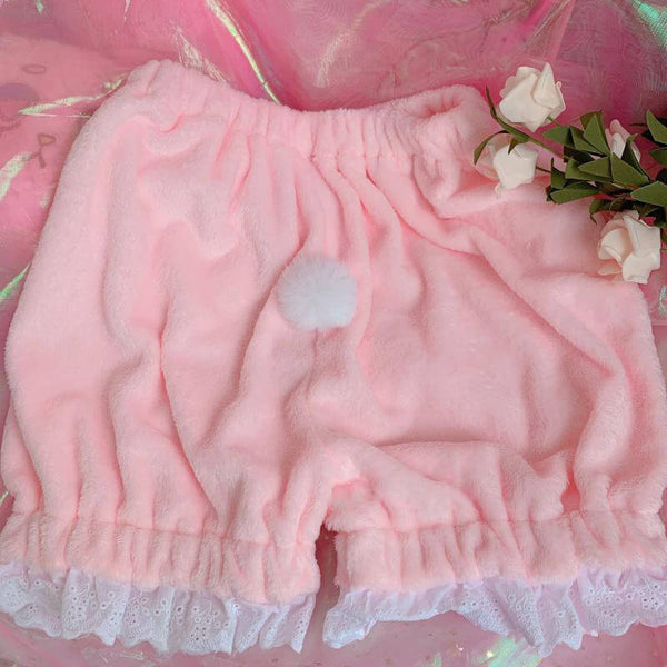 Lace Plush Pumpkin Shorts AD21121