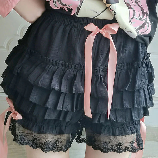 Lace Bow Flower Shorts  AD21123