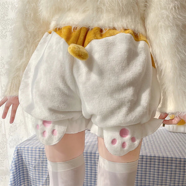 Cute Cat Paw Plush Shorts AD21122