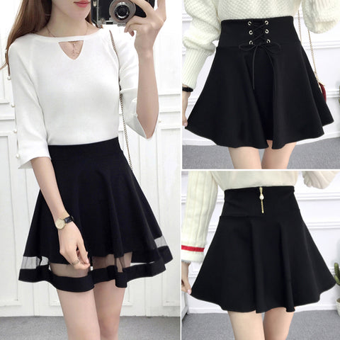 Black Pleated Skirt AD11323