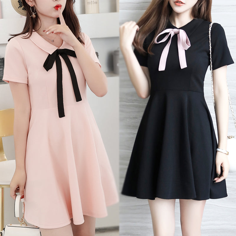 Korean Fashion Bow Dress AD11163 – Andester