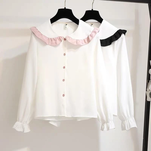 Pink/Black Sweet Shirt + Skirt Set AD210185