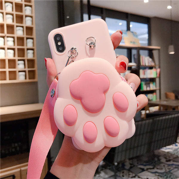 Pink Cat's Paw Iphone Case AD11064