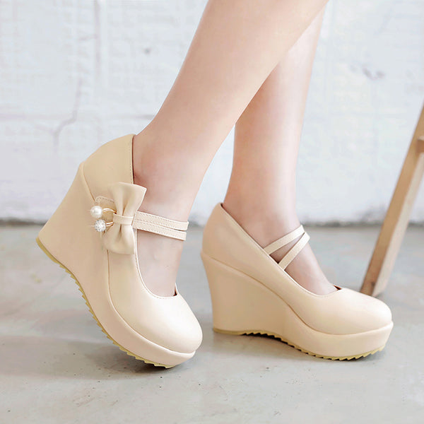 Bow Wedge Heels AD11276