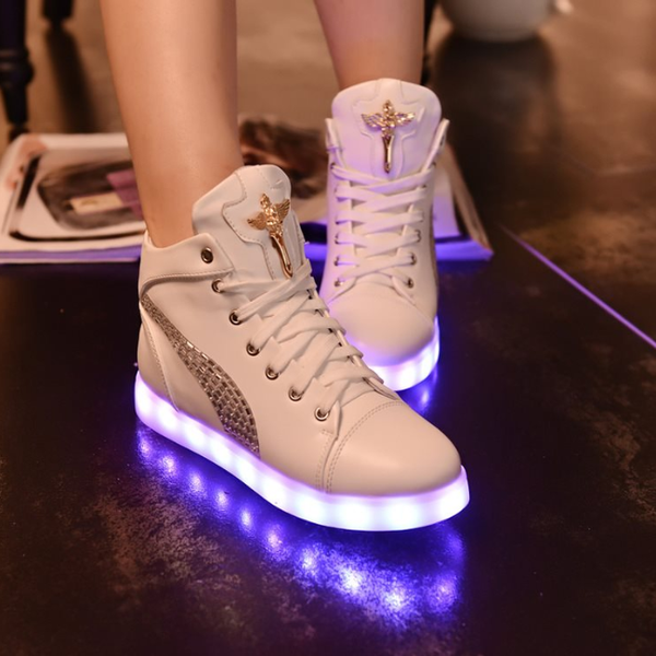 Student LED Charging Luminous High Sneaker AD10411