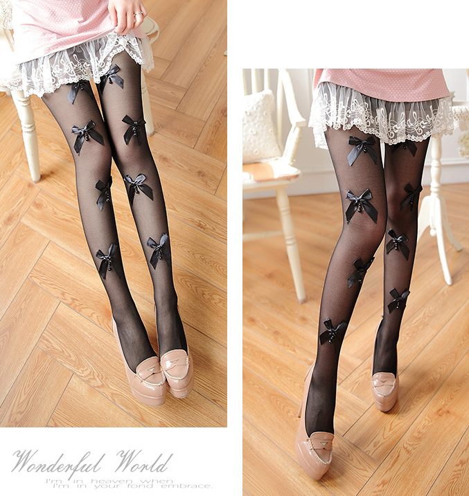 Lace Bow Tights SE22106